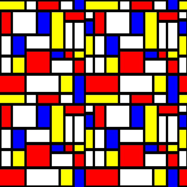 65 MCMLXV Mondrian Color Block Pattern