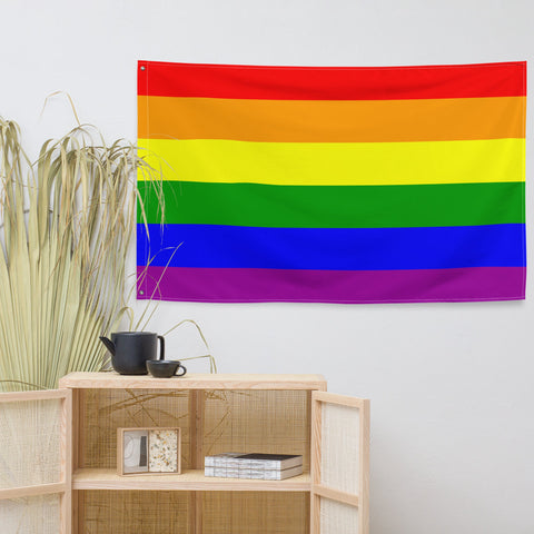 65 MCMLXV LGBT Gay Pride Rainbow Flag 34.5 x 56 - 65mcmlxv