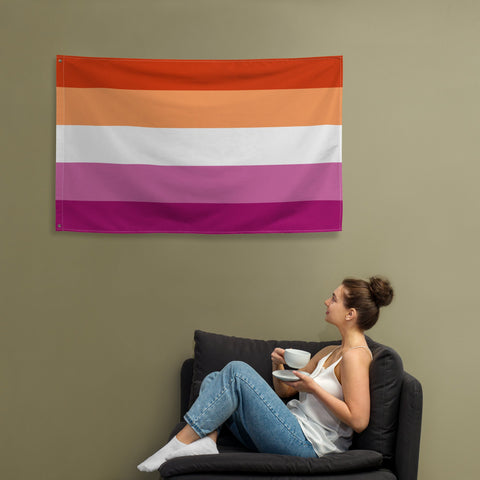 65 MCMLXV LGBT Lesbian Pride Sunset Flag 34.5 x 56 Wall Hanging - 65mcmlxv