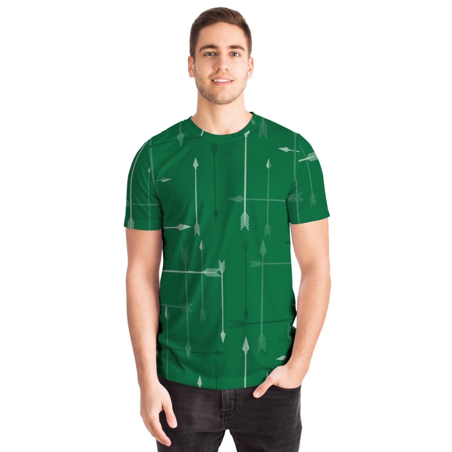 65 MCMLXV Unisex Cosplay Green Arrows Abstract Plaid Pattern T-shirt - 65mcmlxv
