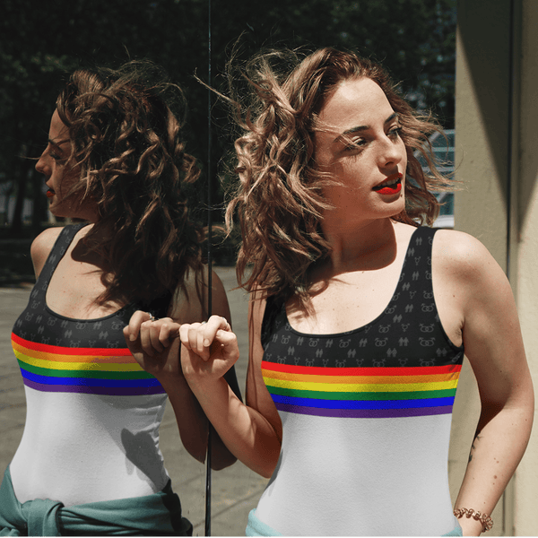 65 MCMLXV Unisex LGBT Pride Rainbow Stripe Print Tank Top - 65mcmlxv