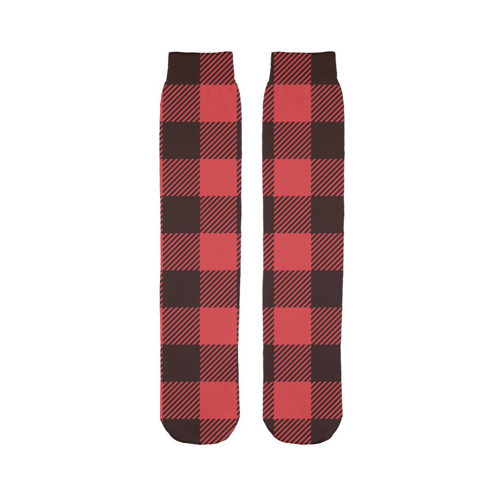 65 MCMLXV Unisex Red Buffalo Plaid Print Tube Socks - 65mcmlxv