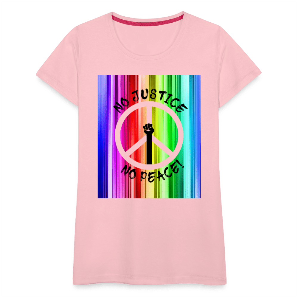 65 MCMLXV Women’s No Justice No Peace Premium Graphic T-Shirt - 65mcmlxv