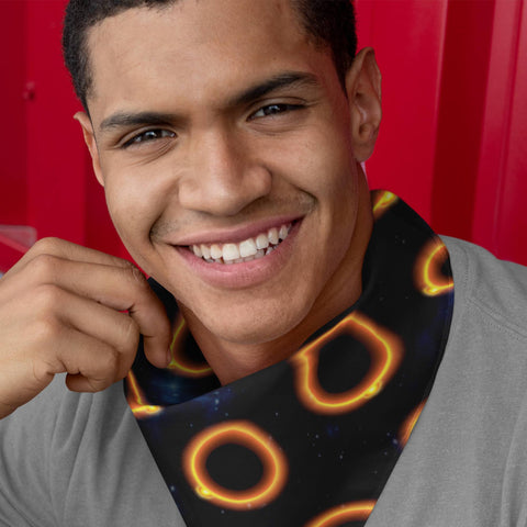 65 MCMLXV Black Solar Eclipse Polka Dot Pattern Bandana - 65mcmlxv