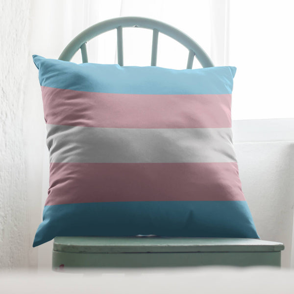 65 MCMLXV LGBT Transgender Pride Flag Print Square Pillow Case Cushion Cover - 65mcmlxv