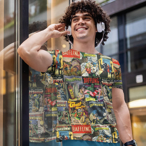 65 MCMLXV Unisex Cosplay Vintage Horror & Suspense Comics Print T-Shirt - 65mcmlxv
