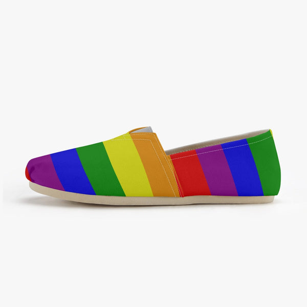 65 MCMLXV Unisex LGBT Gay Pride Rainbow Flag Print Canvas Shoes - 65mcmlxv