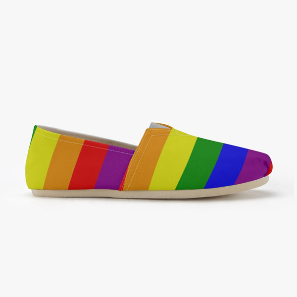 65 MCMLXV Unisex LGBT Gay Pride Rainbow Flag Print Canvas Shoes - 65mcmlxv