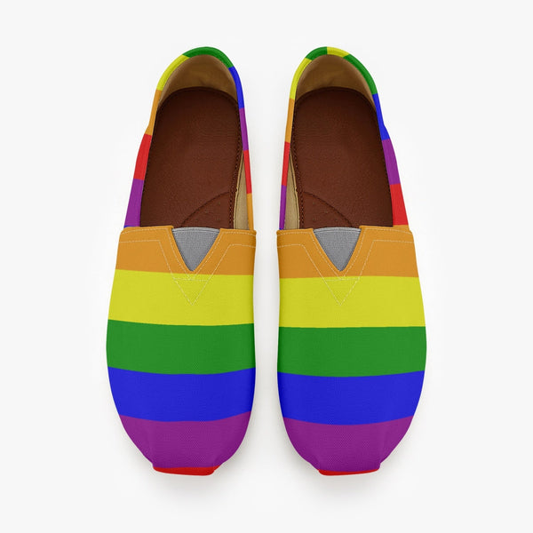 65 MCMLXV Unisex LGBT Gay Pride Rainbow Flag Print Canvas Shoes - 65mcmlxv