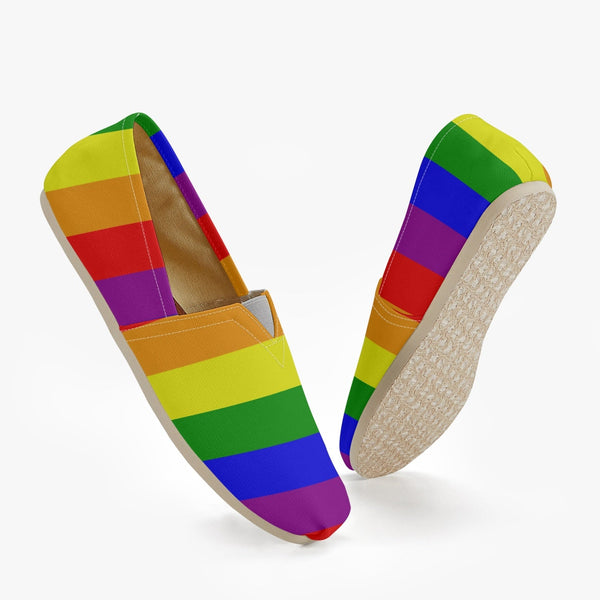 65 MCMLXV Unisex LGBT Gay Pride Rainbow Flag Print Canvas Shoes - 65mcmlxv