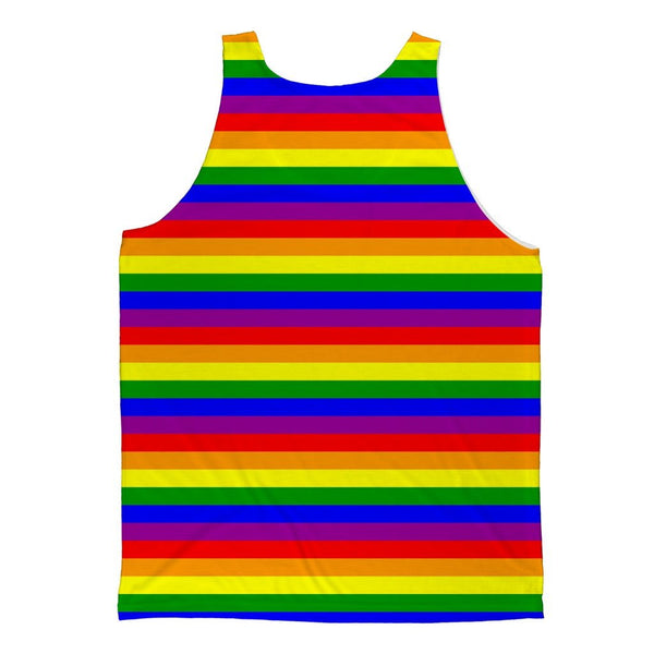 65 MCMLXV Unisex LGBT Gay Pride Rainbow Flag Stripe Print Tank Top - 65mcmlxv