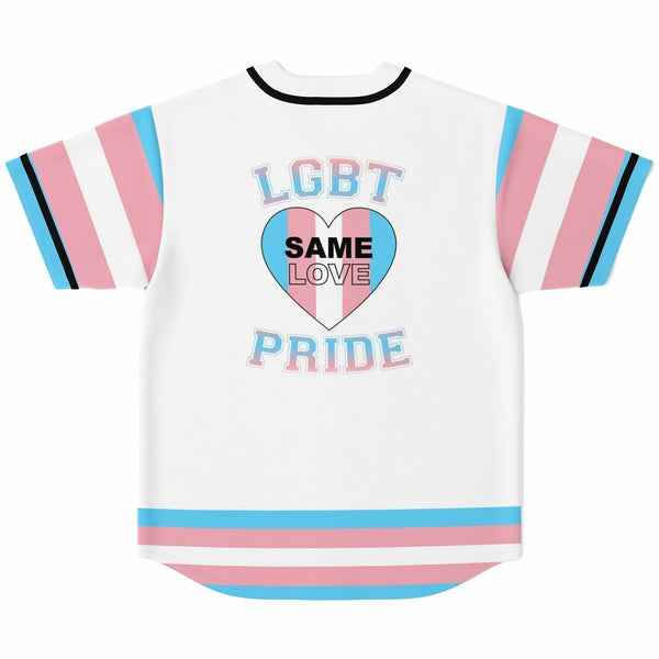 65 MCMLXV Unisex LGBT Transgender Pride Flag Print Baseball Jersey - 65mcmlxv