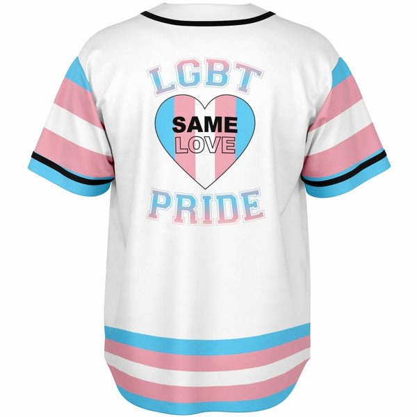 65 MCMLXV Unisex LGBT Transgender Pride Flag Print Baseball Jersey - 65mcmlxv