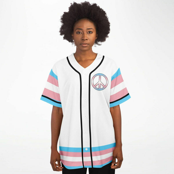 65 MCMLXV Unisex LGBT Transgender Pride Flag Print Baseball Jersey - 65mcmlxv