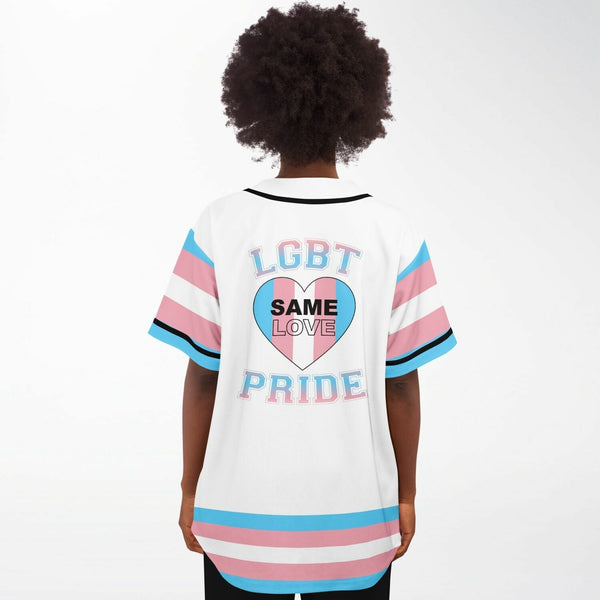 65 MCMLXV Unisex LGBT Transgender Pride Flag Print Baseball Jersey - 65mcmlxv