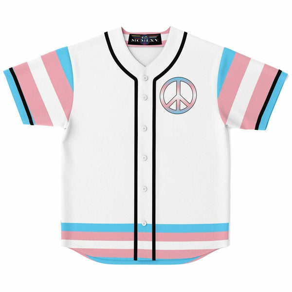 65 MCMLXV Unisex LGBT Transgender Pride Flag Print Baseball Jersey - 65mcmlxv