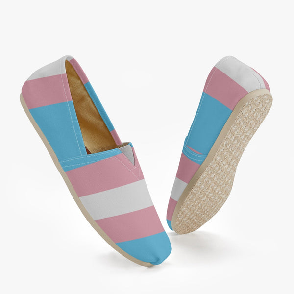 65 MCMLXV Unisex LGBT Transgender Pride Flag Print Canvas Shoes - 65mcmlxv