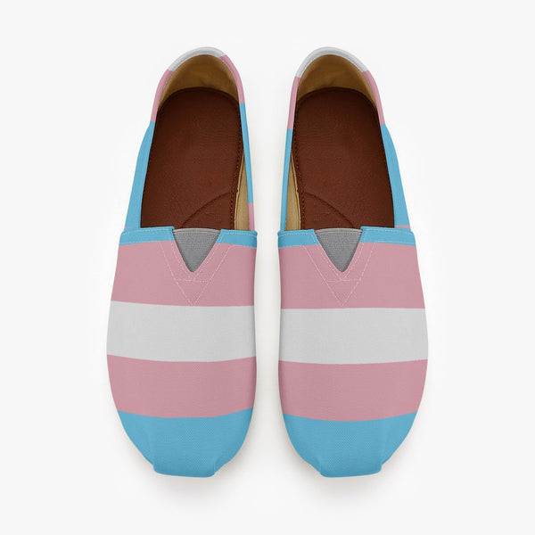 65 MCMLXV Unisex LGBT Transgender Pride Flag Print Canvas Shoes - 65mcmlxv