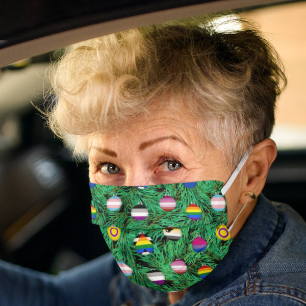 65 MCMLXV Unisex LGBTQI Christmas Ornaments Print Face Mask - 65mcmlxv