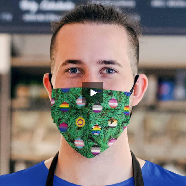 65 MCMLXV Unisex LGBTQI Christmas Ornaments Print Face Mask - 65mcmlxv