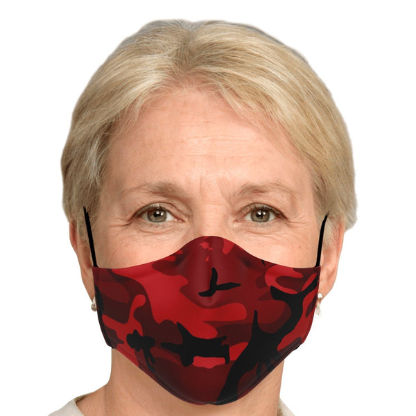 65 MCMLXV Unisex Red Camouflage Print Face Mask - 65mcmlxv