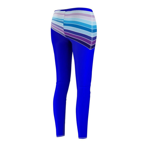 65 MCMLXV Women's Blue Streaks of Light 70s Disco Leggings - 65mcmlxv