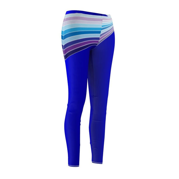 65 MCMLXV Women's Blue Streaks of Light 70s Disco Leggings - 65mcmlxv