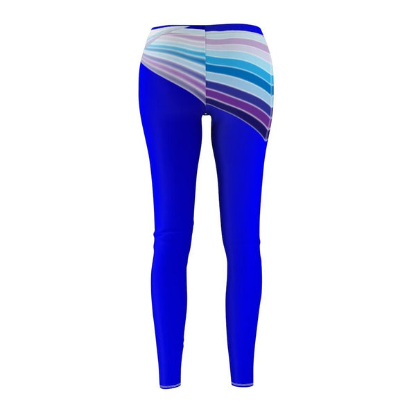 65 MCMLXV Women's Blue Streaks of Light 70s Disco Leggings - 65mcmlxv