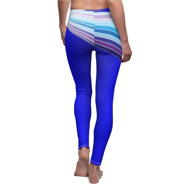 65 MCMLXV Women's Blue Streaks of Light 70s Disco Leggings - 65mcmlxv