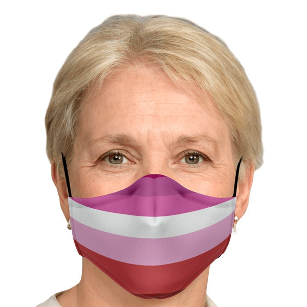65 MCMLXV Women's LGBT Lesbian Pride Flag Print Face Mask - 65mcmlxv