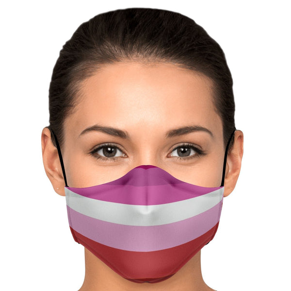 65 MCMLXV Women's LGBT Lesbian Pride Flag Print Face Mask - 65mcmlxv
