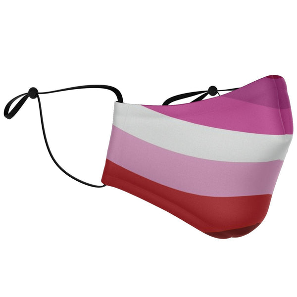 65 MCMLXV Women's LGBT Lesbian Pride Flag Print Face Mask - 65mcmlxv