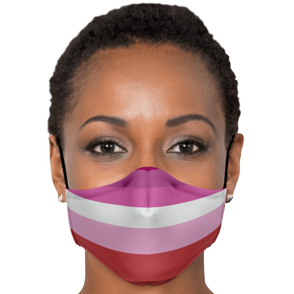 65 MCMLXV Women's LGBT Lesbian Pride Flag Print Face Mask - 65mcmlxv