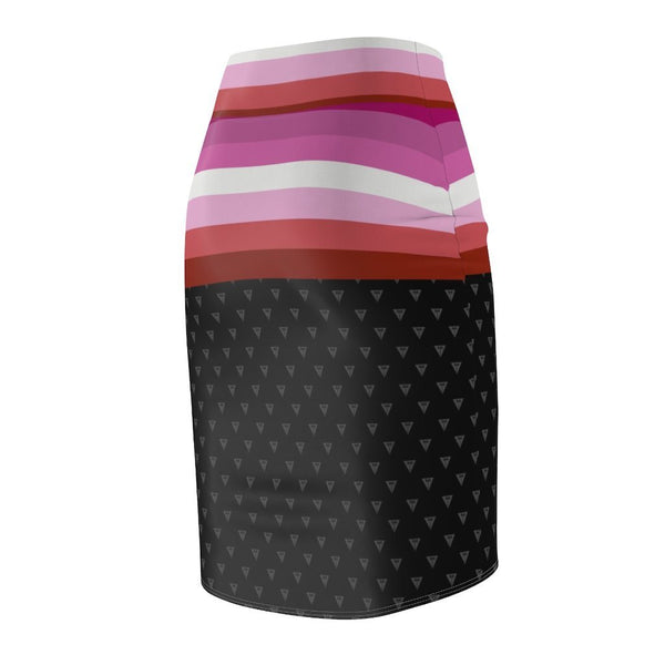 65 MCMLXV Women's LGBT Lesbian Pride Flag Print Pencil Skirt - 65mcmlxv