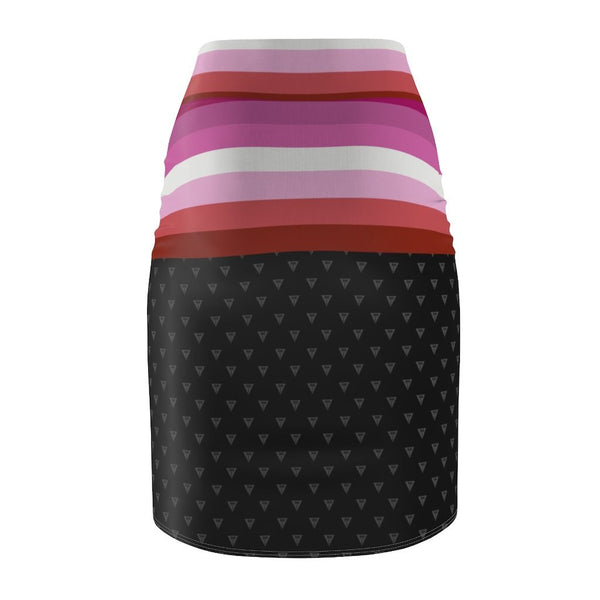 65 MCMLXV Women's LGBT Lesbian Pride Flag Print Pencil Skirt - 65mcmlxv