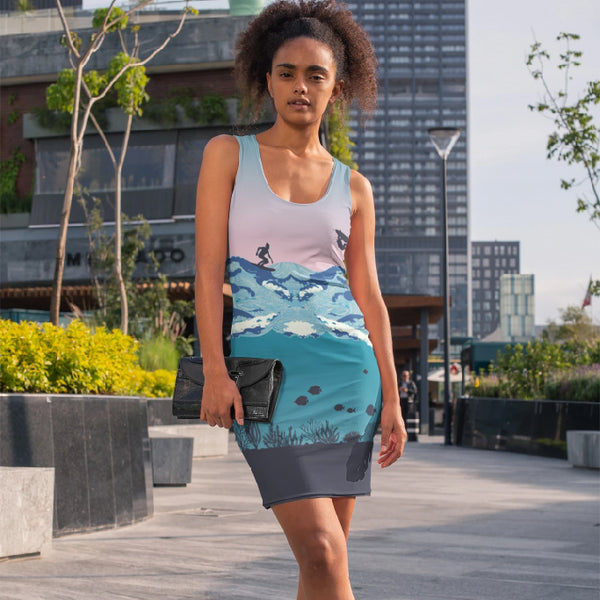 65 MCMLXV Women's Ipanema Surf Print Dress-Dress-65mcmlxv