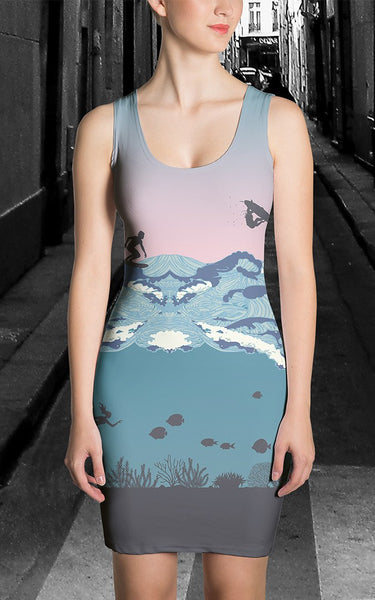65 MCMLXV Women's Ipanema Surf Print Dress-Dress-65mcmlxv