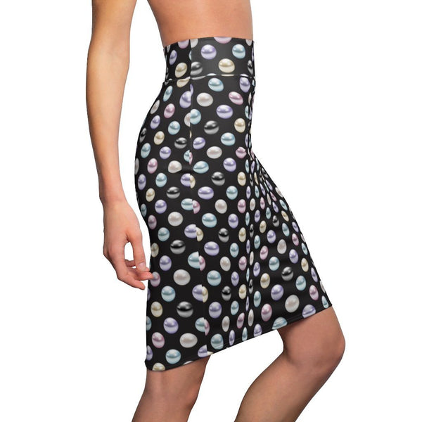 Skirt - 65 MCMLXV Women's Pearl Polka Dot Print Pencil Skirt