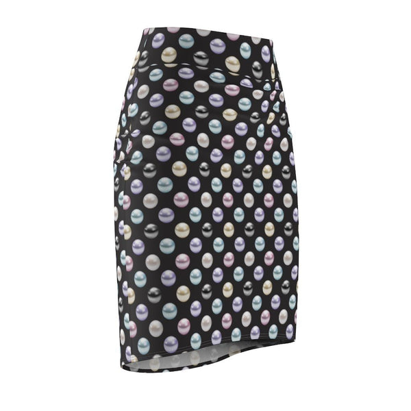 Skirt - 65 MCMLXV Women's Pearl Polka Dot Print Pencil Skirt