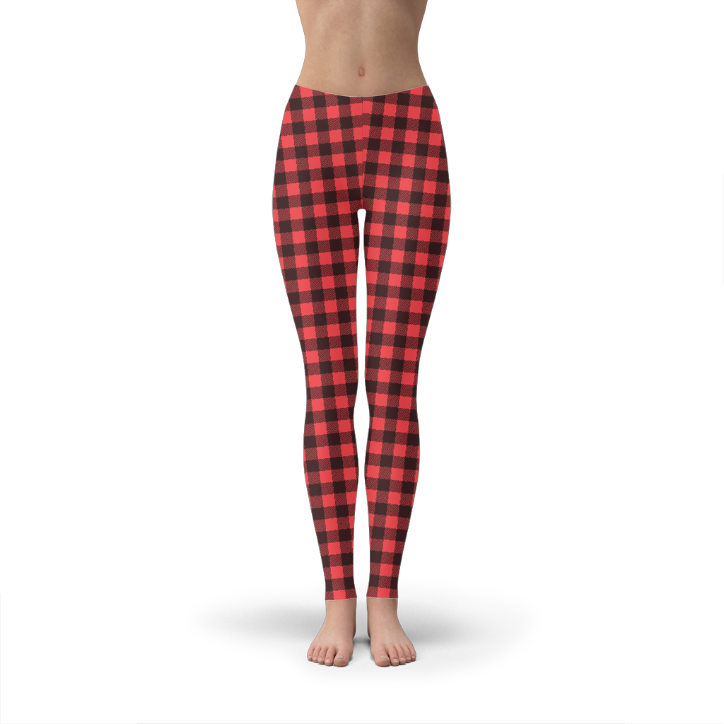65 MCMLXV Women's Red Buffalo Plaid Print Leggings