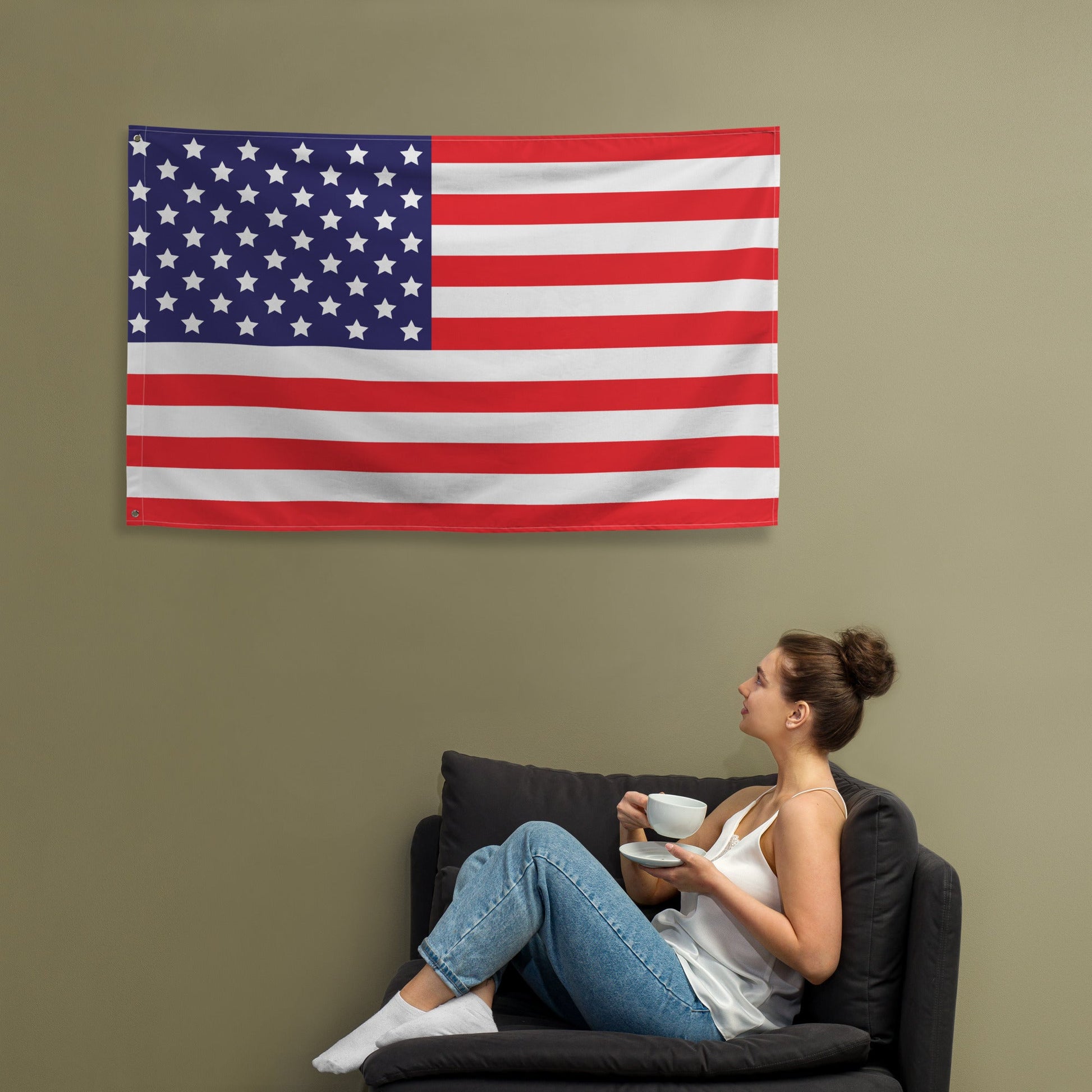 65 MCMLXV American USA Flag 34.5 x 56 - 65mcmlxv