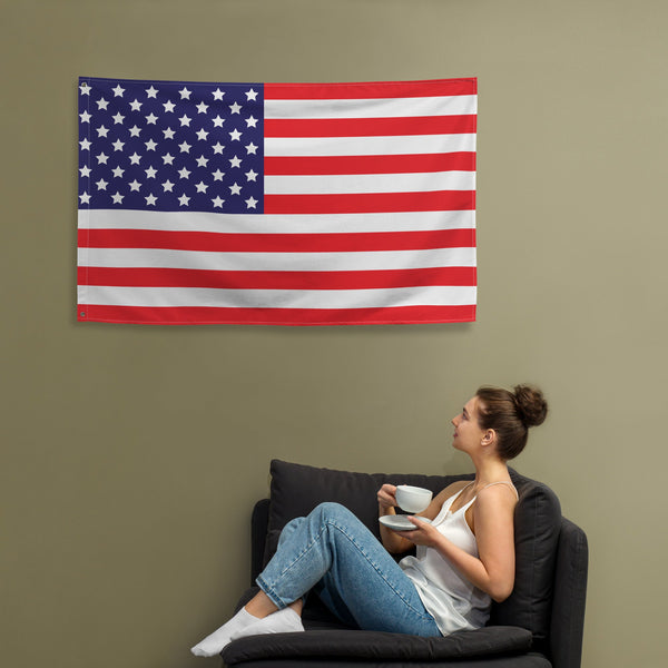 65 MCMLXV American USA Flag 34.5 x 56 - 65mcmlxv