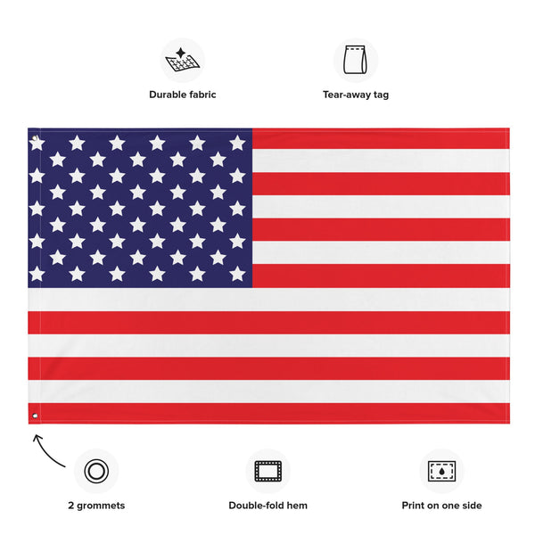 65 MCMLXV American USA Flag 34.5 x 56 - 65mcmlxv