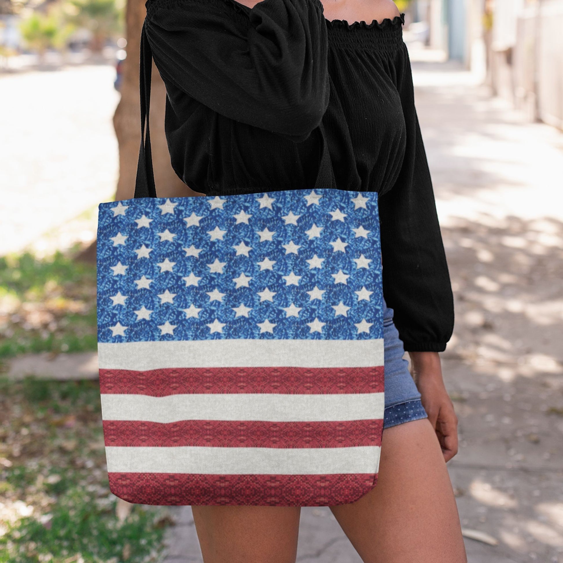 65 MCMLXV Americana USA Flag Print Tote Bag - 65mcmlxv
