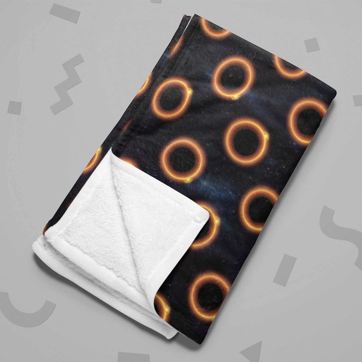 65 MCMLXV Black Solar Eclipse Polka Dot Pattern Pet Blanket - 65mcmlxv
