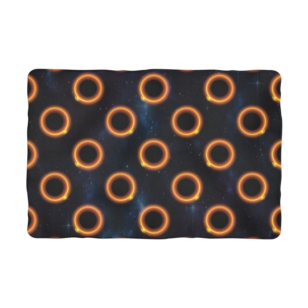 65 MCMLXV Black Solar Eclipse Polka Dot Pattern Pet Blanket - 65mcmlxv