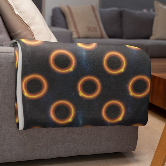65 MCMLXV Black Solar Eclipse Polka Dot Pattern Pet Blanket - 65mcmlxv