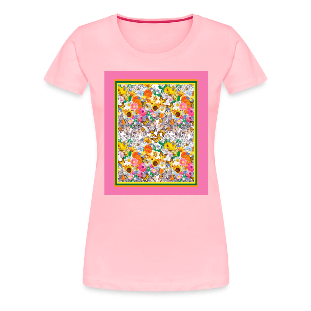 65 MCMLXV Butterflies & Flowers Women’s Premium Graphic T-Shirt - 65mcmlxv