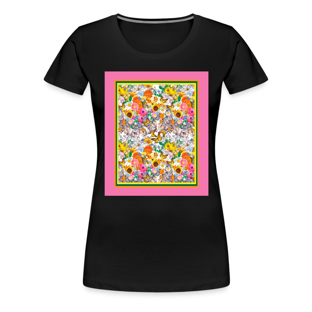 65 MCMLXV Butterflies & Flowers Women’s Premium Graphic T-Shirt - 65mcmlxv