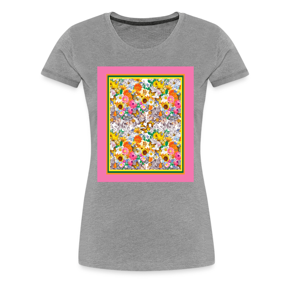 65 MCMLXV Butterflies & Flowers Women’s Premium Graphic T-Shirt - 65mcmlxv